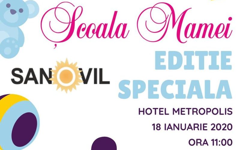 Sanovil organizează gratuit “Școala mamei” la Hotel Metropolis