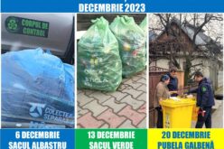Începe Programul de colectare a deșeurilor pentru luna Decembrie